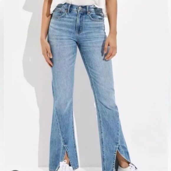 American Eagle 90’s bootcut notch hem high rise jeans 6 - Picture 1 of 11